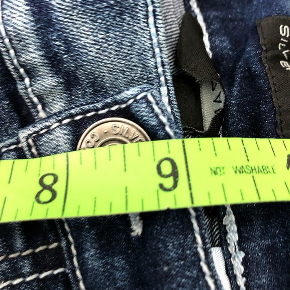 Girls Silver Jeans. 30/26. Has adjustable elastic band waist . - Picture 6 of 10